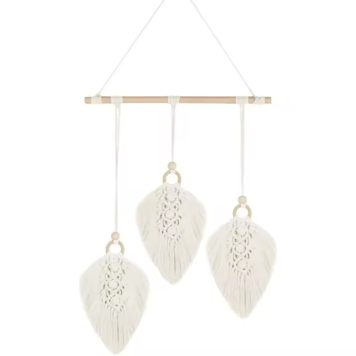 Bohemian Macrame Deco Macrame Feather Wall Hanging Macrame Wall Decor For Bedroom Living Room Dorm Outdoor Home Decoration, 45 X 90 Cm - 1