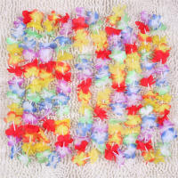 100pcs Coronel De Flores Artificiales Para Navidad En Estilo Hawaiano Decoración De Puerta Para Fiestas Luau Torpil - details 9