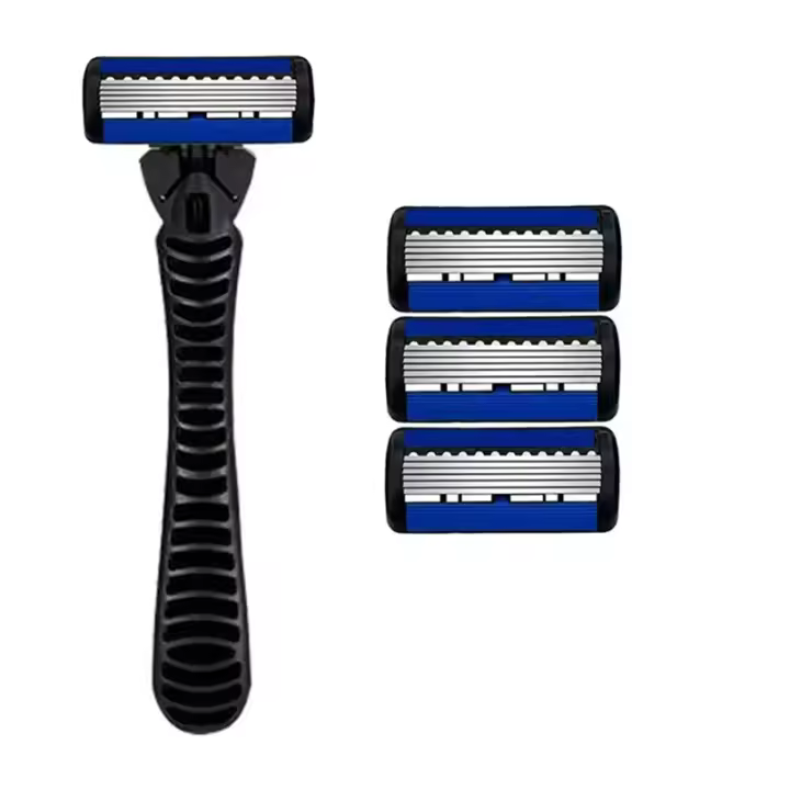 Afeitadora Manual De Acero Inoxidable Clásica Doble Corte 6 Capas Para Barba Y Bigote Afeitadora De Cuchilla Manual Para Hombres - 1