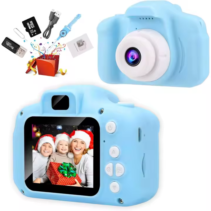 Cámara digital para niños, Cámara para niños Pequeños, Cámara para niños con Pantalla de 2 pulgadas y Tarjeta SD de 32 GB, Cámara para niños, juguetes para Niños Mayores de 6 años, 6, 7 Y 8 años - 1