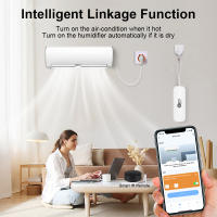 Sensor De Temperatura Y Humedad WiFi Tuya Blanco Para Casa Inteligente Batería Poderada Monitoreo Por APP Alexa Google - details 4