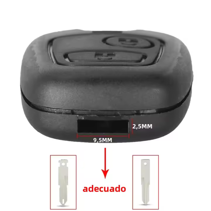 KEYYOU 2pcs Carrito De Llaves De Coche Para Peugeot 106 107 206 207 306 307 406 407 Y Citroen C1 C4 Sin Hoja De Cuchillo - 1