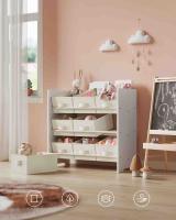 Estantería Infantil para Juguetes con 9 Cajas de Almacenamiento de Tela No Tejida - Espaciosa y Organizada, 29.5x62.5x60 cm - details 1