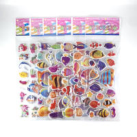 12 Hojas De Pegatinas De Mariposa Pez Delfín Para Niños Decoración De Dormitorio Niño Niña Regalo DIY Scrapbook Stickers - details 3
