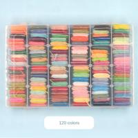 Hilo De Bordado De Poliéster Y Algodón Multicolor Práctico Para Bordado a Mano Empaque En Caja Herramienta Textil Para Adultos - details 10