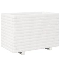 vidaXL Jardinera madera maciza de pino blanco 70x40x49,5 cm - details 0