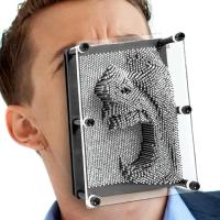 Pin Art XL - Pinscreen i Metall Silver - details 0