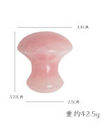 1 Pcs Piedra De Jade Rosa Natural Con Forma De Setas Para Masaje De Polvo Facial Y Ojos Pedra De Beleza Energética - details 10