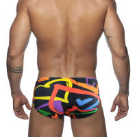 Bragas De Natación Para Hombre Briefs Sexy Con Rayas Traje De Baño Deportivo Para La Playa Y Surf Ropa De Water Sport Material Poliéster Y Spandex - details 4