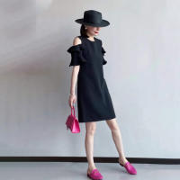 Vestido De Moda Para Mujer 2025 Cintura Alta A-Line Corto Manga Regular Color Sólido Estilo Dulce Mini Vestido Para Damas - details 2