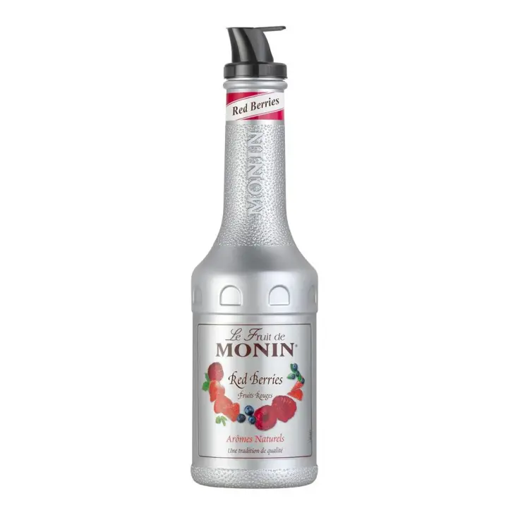 Le Fruit de Monin - Sabor Frutos Rojos - Sirope Para Cócteles - Botella 1 L - 1