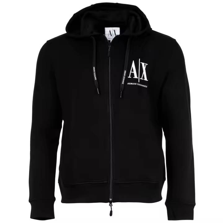 A|X ARMANI EXCHANGE Chaqueta de hombre - Chaqueta de chándal, capucha, algodón, unicolor - 1