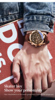 Reloj De Pulsera Para Hombre OLEVS 2872 Cronógrafo Resistente Al Agua Con Correa De Cuero Luminoso Y Manos Luminosas Reloj De Cuarzo Deportivo De Lujo - details 11