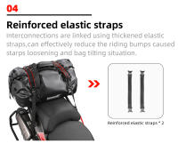 Bolsa De Asiento Para Motocicleta Rhinowalk Impermeable 45L PVC Equipaje Seco Para Viajes Exterior Bolsa De Hombro Pannier - details 7