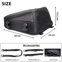 Bolsa De Motocicleta Para Asiento Trasero Impermeable Con Funda De Lluvia Y Diseño De Fibra De Carbono Bolsa De Almacenamiento Rígida Para Viaje Y Casco De Motocicleta - details 24