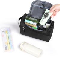 Toiletry Bag, Hanging Wash Bag Travel Toiletry Bag Waterproof Bathroom Bag for Men and Women Travel Toiletry Makeup Organizer (Black) - details 0
