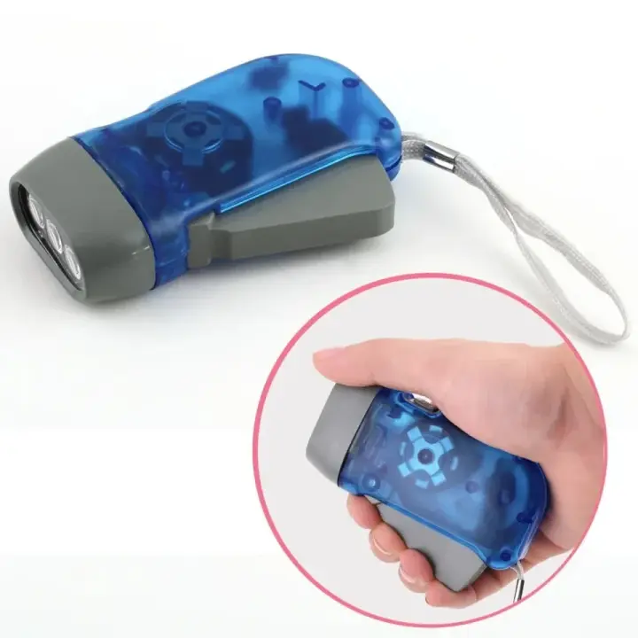 Lámpara De Mano Auto-Geradora LED Impermeable Y Recargable Para Camping Nocturno Y Ciclismo Uso Al Aire Libre - 1