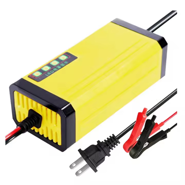 Cargador De Batería Para Coche Y Motocicleta LED Inteligente Protección Multiple Ajuste De Corriente Y Voltaje - 1