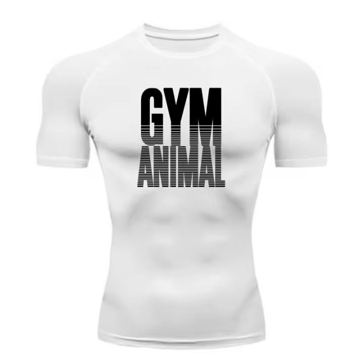 Camiseta De Correr Para Hombre GYM ANIMAL Compresión Secado Rápido Manga Corta Deporte Tops Tees Elasticidad Fitness Bodybuilding Sportswear - 1