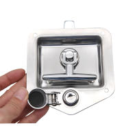 Cerradura De Puerta De Barco RV De Acero Inoxidable Accesorios Para Caravana Camión Campinguero Caja De Herramientas T-Handle - details 2