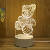 Lámpara De Noche LED 3D Romántica Para Decoración De Bodas Cumpleaños Y Fiesta Con Luz De Acrílico Para Hogar Y Niños - details 3