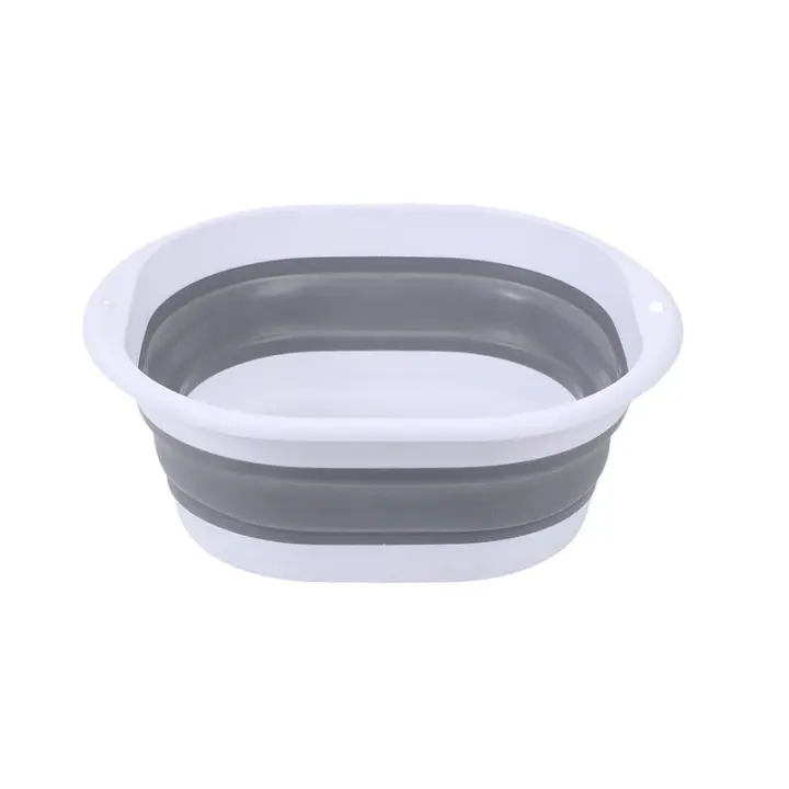 Washbasin Plegable Portátil De Plástico Para Viajes Y Uso Doméstico Basina De Ropa Plegable Con Almacenamiento Tamaño Compacto - 1
