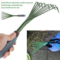 Rake De Jardín Con 9 Dientes Y Mango Cómodo 15.5 Pulgadas Herramienta De Limpieza Y Riego Para Hierba Y Excremento De Animales Domésticos - details 2