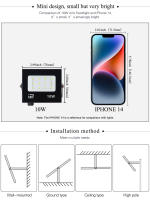 Lámpara De Inundación LED 200W Para Exteriores Con Vidrio Templado Luz De Proyector LED IP66 Impermeable Para Jardín Y Garage 220V - details 9