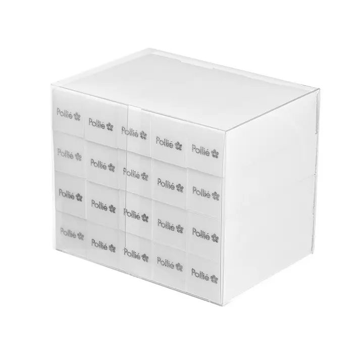 CAJA 20 BLOQUES COLOR BLANCO (marca: Pollie) - 1