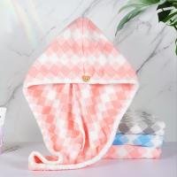 Toalla De Cabello Para Mujer 1 Pieza Turba De Fleece Coral Secado Rápido Absorción Suave Funda Para Cabeza Con Estampado Para Baño - details 0