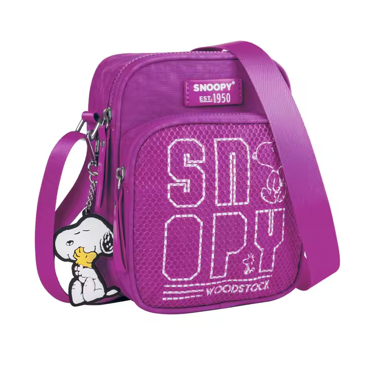Bolso Bandolera Oficial Snoopy - Colección Colors 2024 | 30x42x18 cm | Nylon con Detalles en PVC - 1