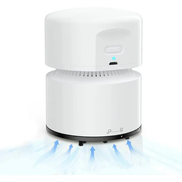 Aspiradora de Mesa Eléctrica, Mini Aspiradora Recargable, 120 Minutos de Funcionamiento, Función de Apagado Automático, Aspiradora De Mano de 360° Inalámbrica para Escuela, Oficina, Hogar - 1