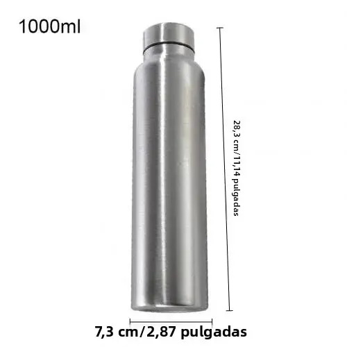 Botella De Agua De Acero Inoxidable 650ml/1000ml Botella Deportiva Portátil Para Bicicleta Y Exteriores Eco-amigable - 1