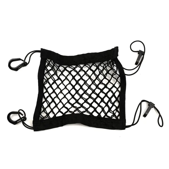 Red De Almacenamiento Para Motocicleta Bolsa De Alforja Con Gancho Para Casco Y Bagage Mesh Organizador De Carga Para Bicicleta Y Scooter - 1