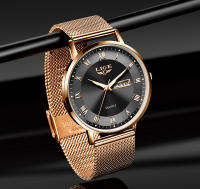 Reloj De Mujer LIGE Moda Ultrafino De Lujo Con Correa De Malla Cronógrafo Cuarzo Deportivo Casual Fecha Resistente Al Choque Manos Luminosas Agua Resistente - details 21