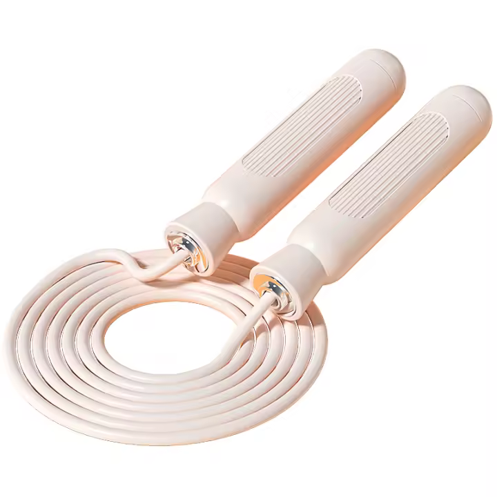 Cuerda De Saltar Ajustable Para Hombres Mujeres Y Niños Ejercicio De Fitness Peso Del Saltar Longitud De Cuerda Resistente Interior - 1