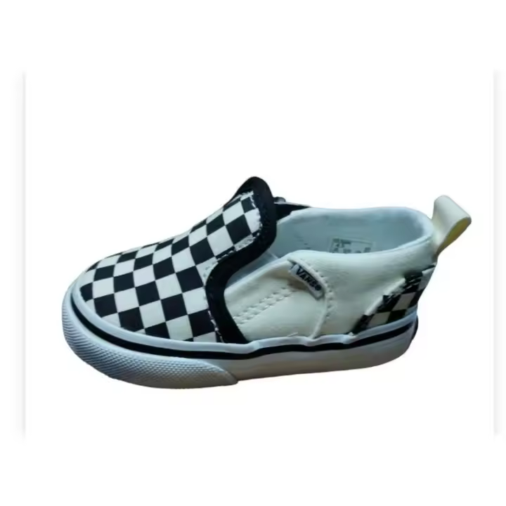 Zapatilla de Moda para KIDS/BEBÉ VANS TD ASHER V ( CHECHERS) BLACK - 1