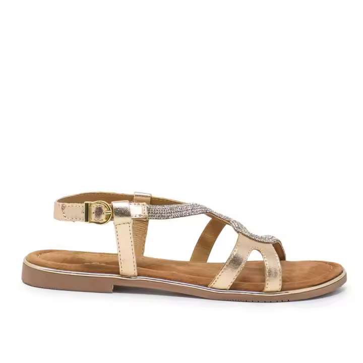 MARCO TOZZI 2814342943 Sandalias planas de Mujer  SANDALIA FANTASIA GOLD - 1