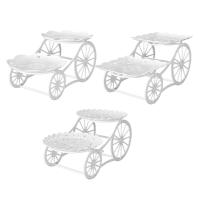2 Tier Tratamiento De Mesa Para Fiestas Y Banquetes Estante De Postres Para Cumpleaños Plástico Resistente a La Humedad Para Pastelitos Y Dulces - details 1