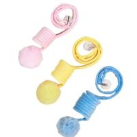 Juguete Interactivo Para Gatos Palos De Tejido Con Bola De Peluche Y Cabello De Conejo Para Entrenamiento Y Diversiones - details 8