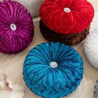 Almohada redonda de terciopelo con forma de rueda y diseño de flor de hielo para sofá, mesita de noche, ventana salediza, futón, almohada de calabaza - details 16