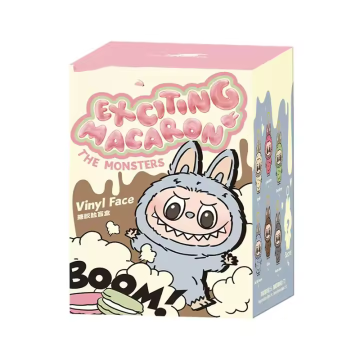 Figura De Colección Labubu El Corazón De Los Monstruos Macarón Esmalte Caja Sorpresa PVC Decoración De Escritorio Muñeca Kawaii Regalo De Navidad Para Niños - 1