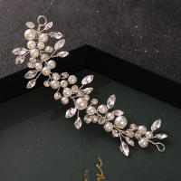 Banda De Pelo Para Novia Con Strass Perlas Y Flores Accesorios De Boda Para Mujeres Tamaño M Accesorios De Fiesta - details 3