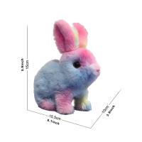 Muñeco De Peluche Interactivo Conejo Electrico Simulación Suave Felpa Color Estrellado Para Niños Edad 3+ Juguete Electrónico - details 4