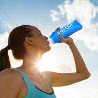 Bote De Agua Deportivo Lixada 500ml Plegable Y Suave Para Exterior Bicicleta Senderismo Correr Escalada Sin BPA - details 9