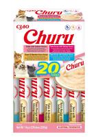 INABA Churu Box - Premios para Gatos - Snacks Saludables a Base de Atún, Varios Sabores - Textura Cremosa - Sin Cereales, Conservantes, Colorantes - 20x14g - details 0