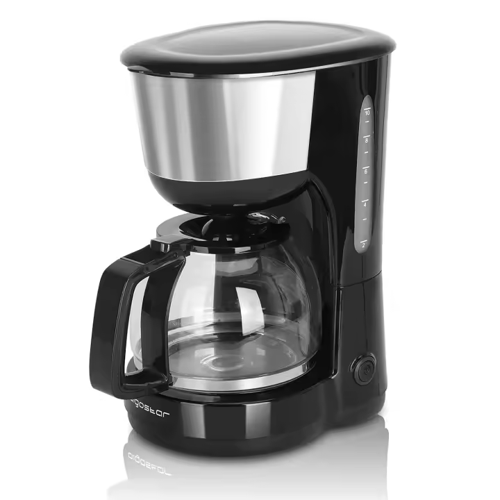 Aigostar Chocolate 30HIK–Cafetera de goteo, 1000w Cafetera de Filtro, con Filtro Reutilizable, Función Recalentar y Mantener Caliente. Sistema Antigoteo. 1,25l(10 Tazas), Libre de BPA. - 1