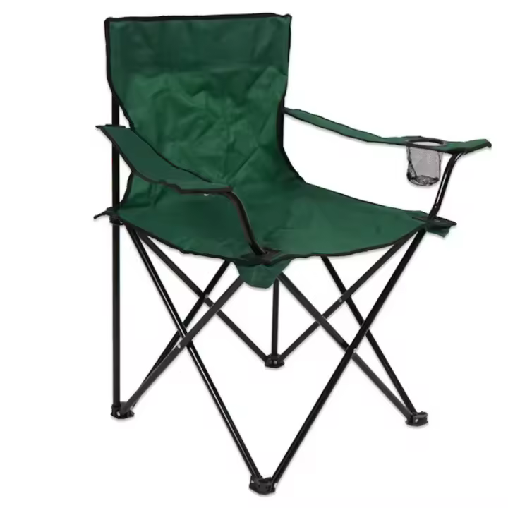 Silla Plegable de Camping de Acero, 50x50x80cm, Silla de Acampada Plegable, Ideal para Camping o Pesca, Estructura de Acero Resistente y Asiento de Lona Impermeable - 1