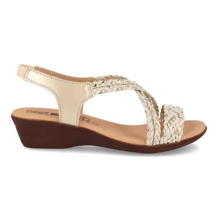 Sandalias de piel para mujer modelo Digo Digo 323 Oro fabricadas en España by Bda Shoes - 1