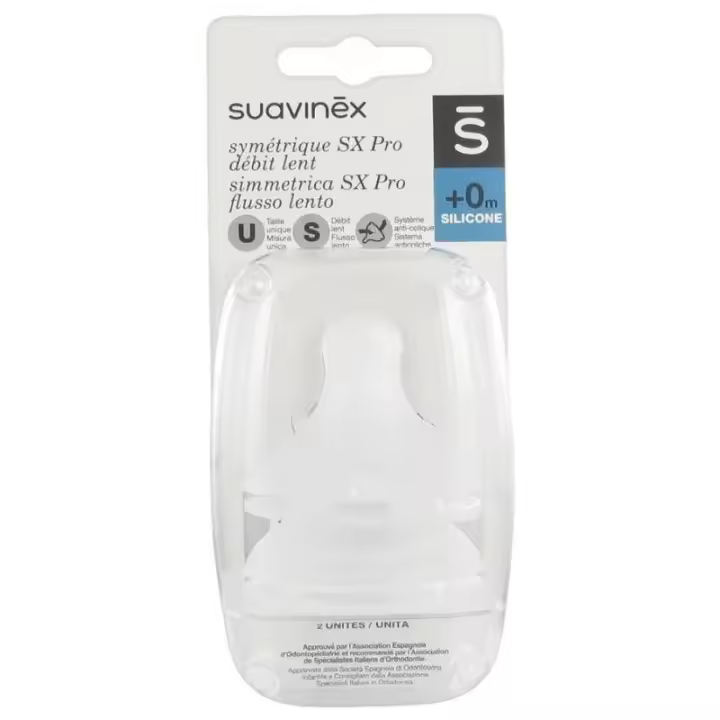 SUAVINEX TETINA SILICONA FISIOLOGICA FLUJO S 2 UNIDADES - 1